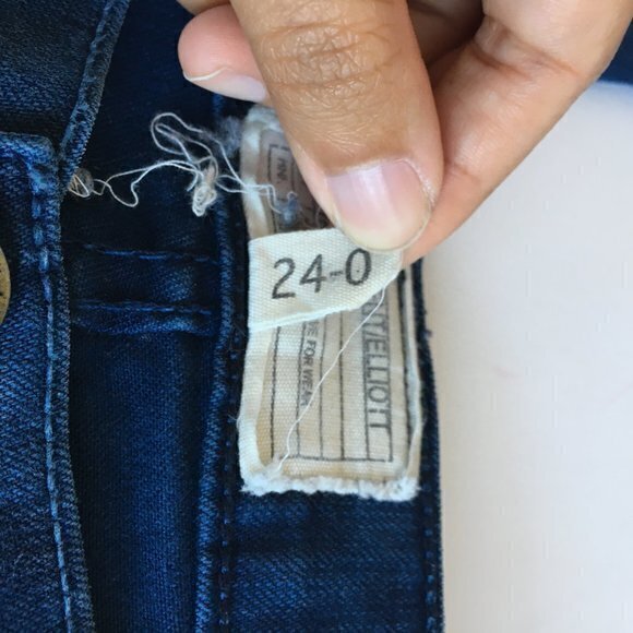 Current Elliott The Ankle Skinny Jeans Sapphire Blue Leopard Womens Size‎ 24 - Picture 6 of 10